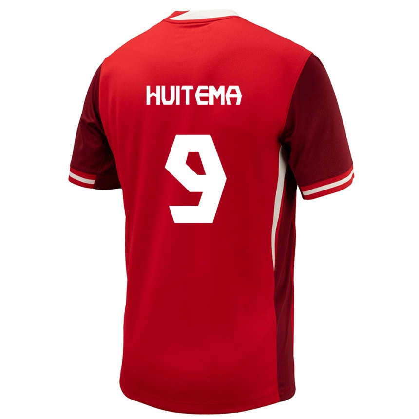 Kids Football Canada Jordyn Huitema #9 Red Home Jersey 24-26 T-Shirt Australia