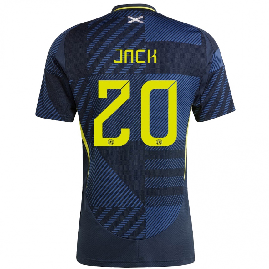 Kids Football Scotland Ryan Jack #20 Dark Blue Home Jersey 24-26 T-Shirt Australia