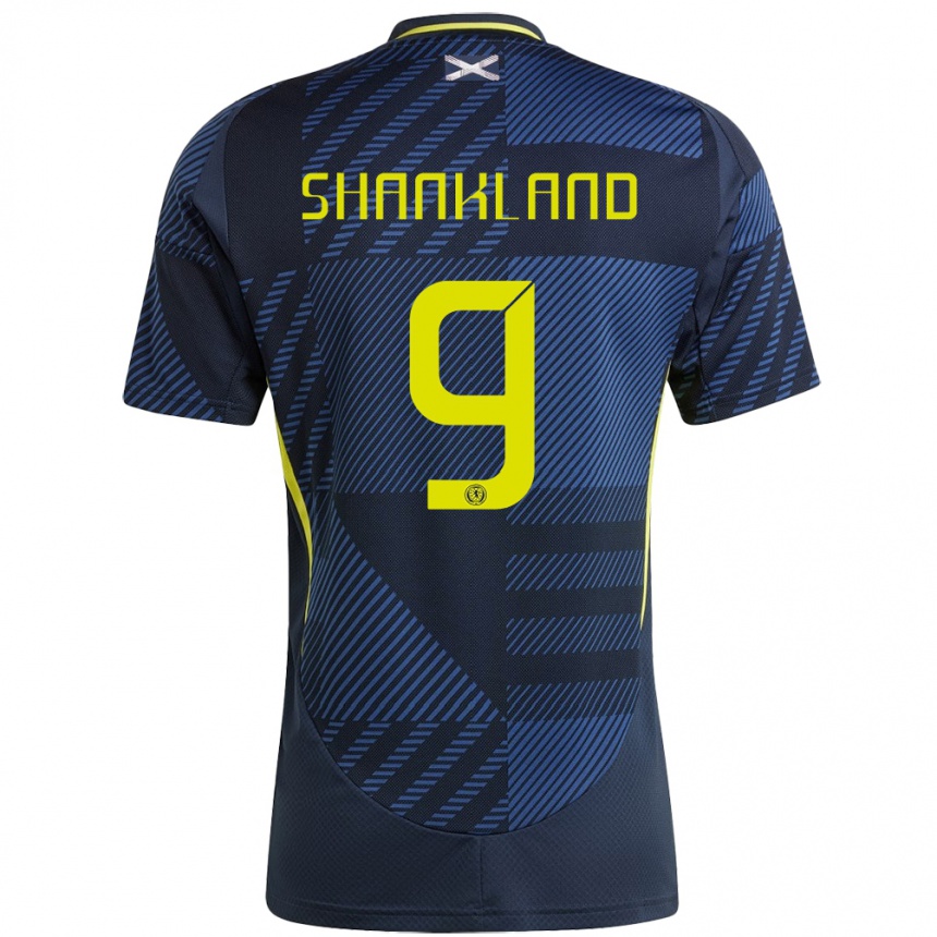 Kids Football Scotland Lawrence Shankland #9 Dark Blue Home Jersey 24-26 T-Shirt Australia