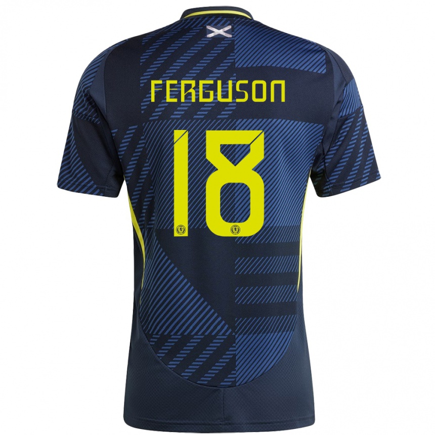 Kids Football Scotland Lewis Ferguson #18 Dark Blue Home Jersey 24-26 T-Shirt Australia