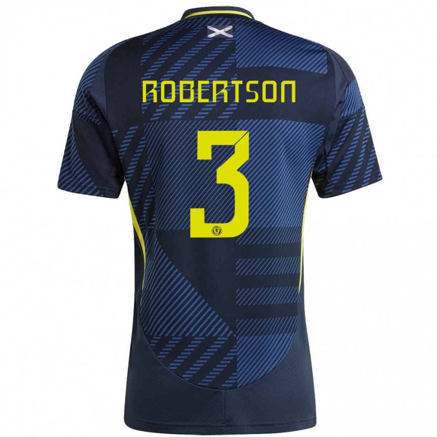 Kids Football Scotland Andrew Robertson #3 Dark Blue Home Jersey 24-26 T-Shirt Australia