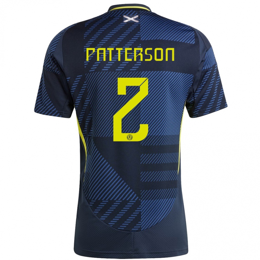 Kids Football Scotland Nathan Patterson #2 Dark Blue Home Jersey 24-26 T-Shirt Australia