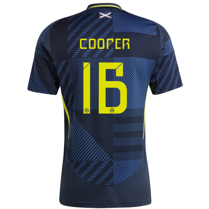 Kids Football Scotland Liam Cooper #16 Dark Blue Home Jersey 24-26 T-Shirt Australia