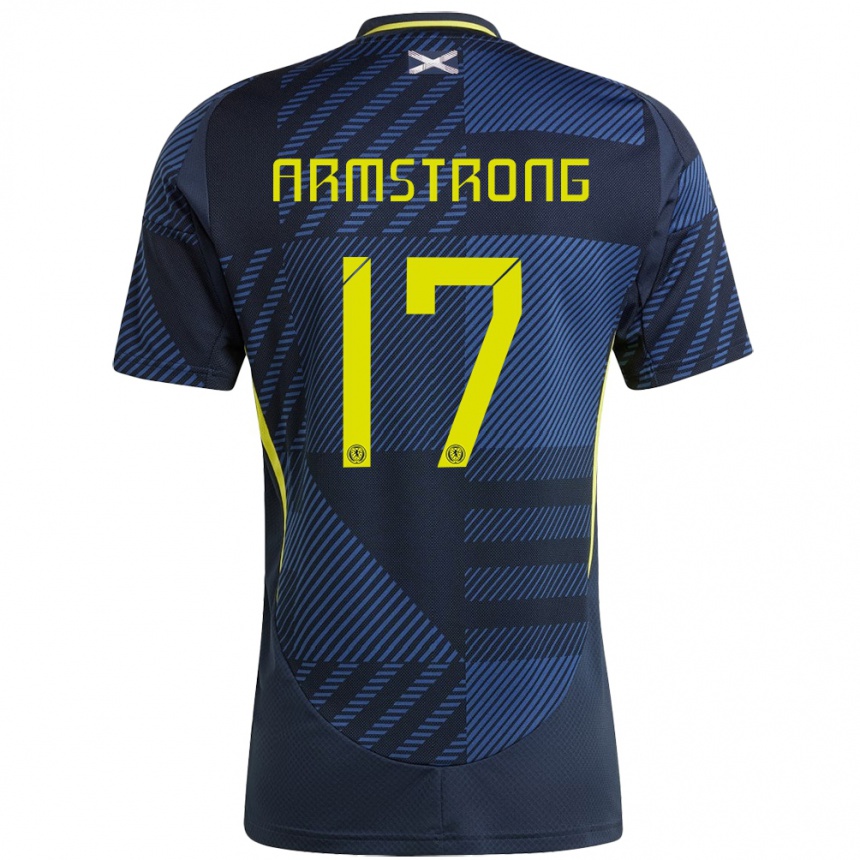 Kids Football Scotland Stuart Armstrong #17 Dark Blue Home Jersey 24-26 T-Shirt Australia