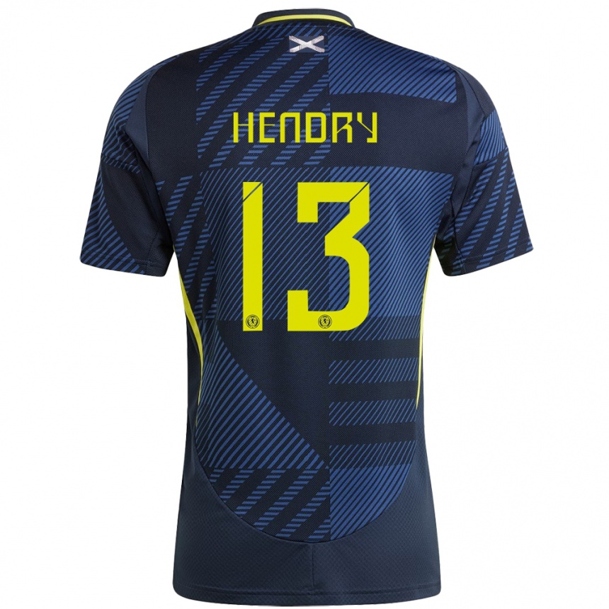 Kids Football Scotland Jack Hendry #13 Dark Blue Home Jersey 24-26 T-Shirt Australia