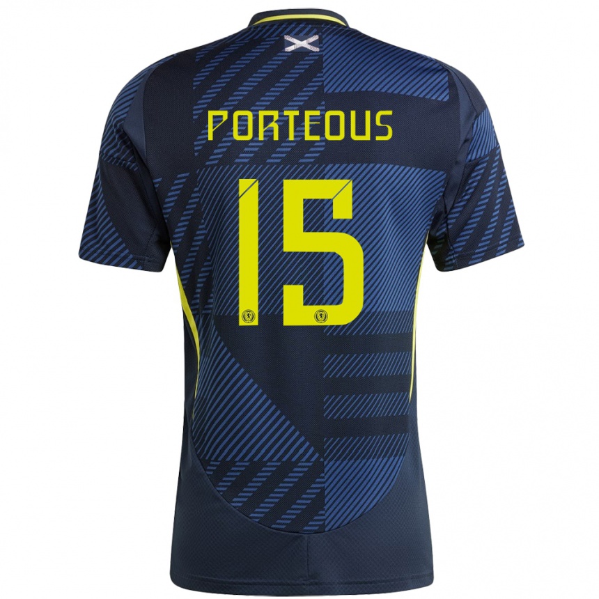 Kids Football Scotland Ryan Porteous #15 Dark Blue Home Jersey 24-26 T-Shirt Australia