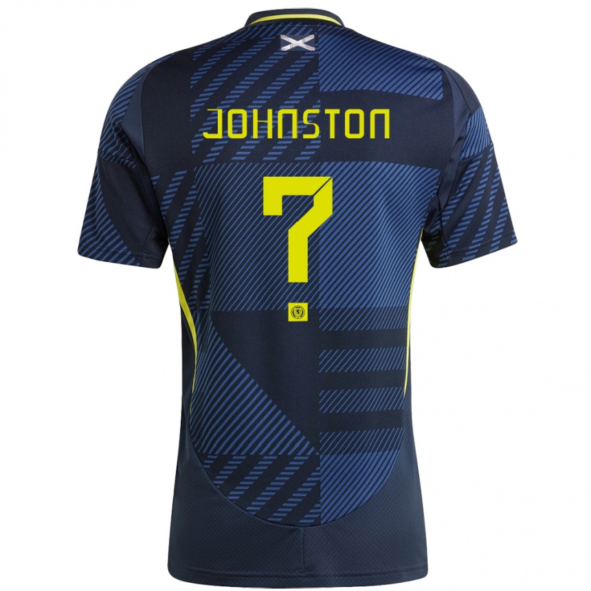 Kids Football Scotland Max Johnston #0 Dark Blue Home Jersey 24-26 T-Shirt Australia