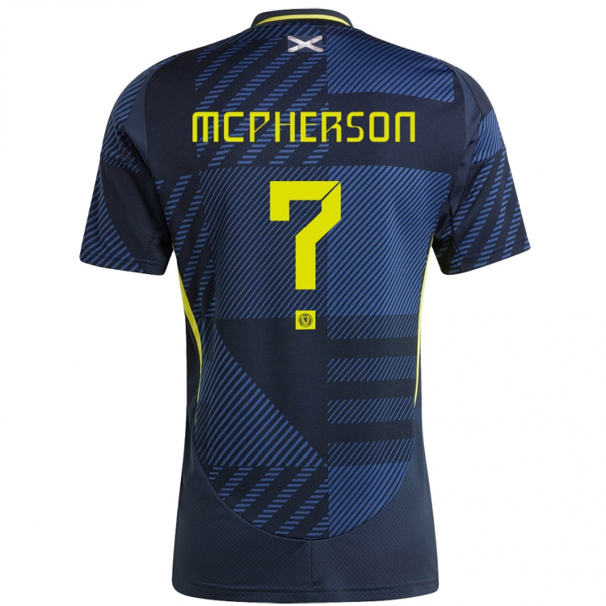 Kids Football Scotland Ben Mcpherson #0 Dark Blue Home Jersey 24-26 T-Shirt Australia