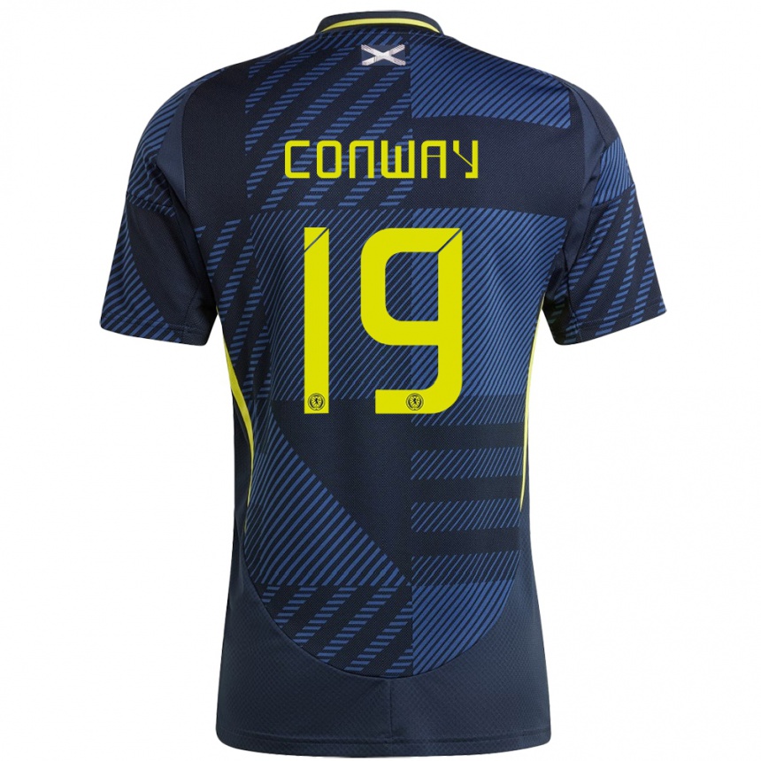 Kids Football Scotland Tommy Conway #19 Dark Blue Home Jersey 24-26 T-Shirt Australia