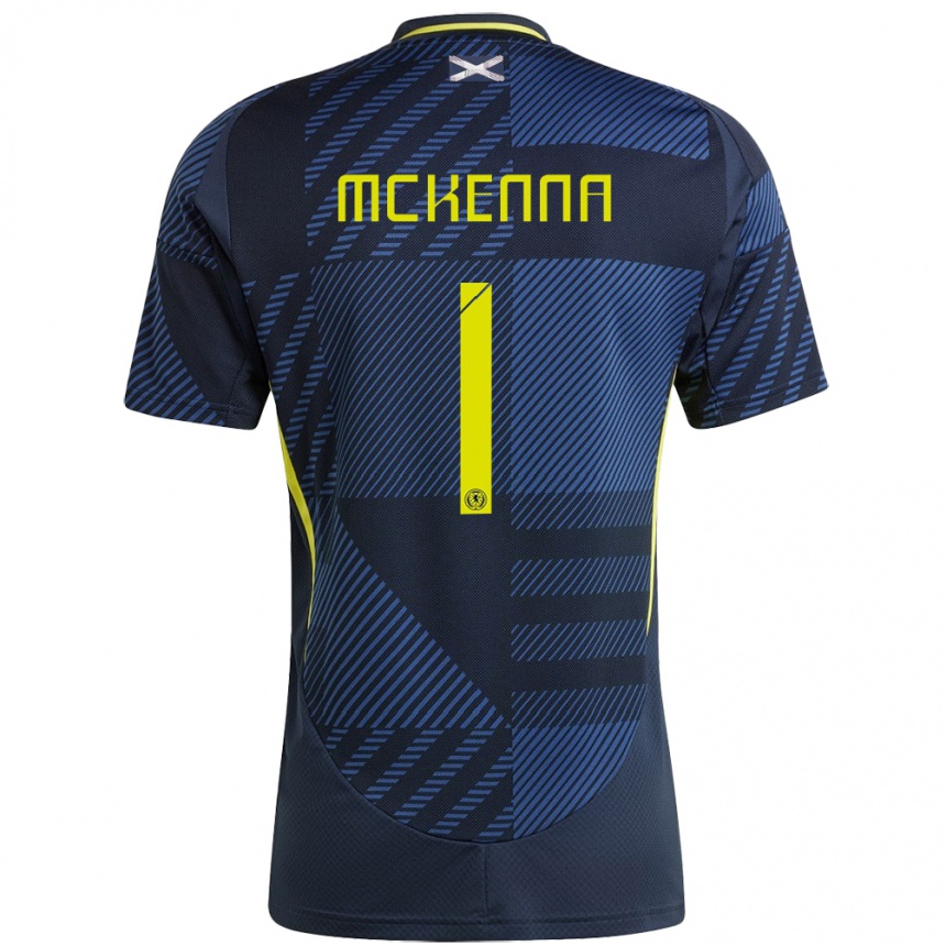 Kids Football Scotland Callan Mckenna #1 Dark Blue Home Jersey 24-26 T-Shirt Australia