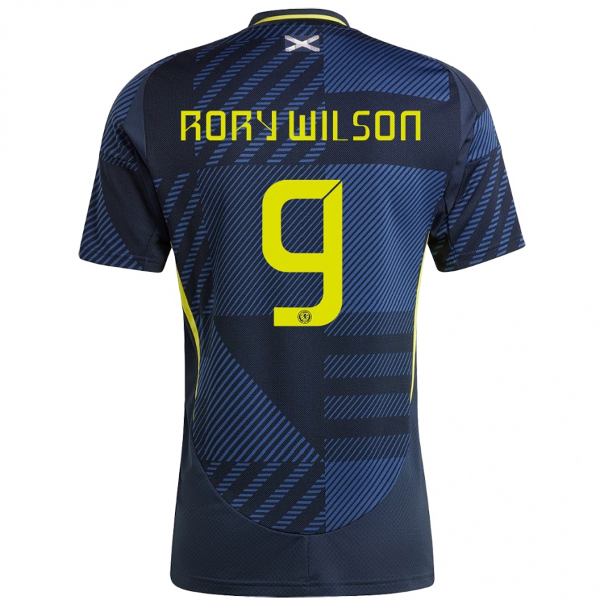 Kids Football Scotland Rory Wilson #9 Dark Blue Home Jersey 24-26 T-Shirt Australia