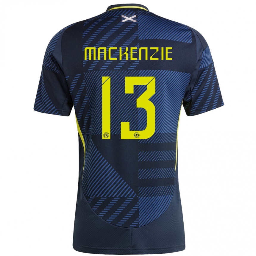 Kids Football Scotland Zander Mackenzie #13 Dark Blue Home Jersey 24-26 T-Shirt Australia