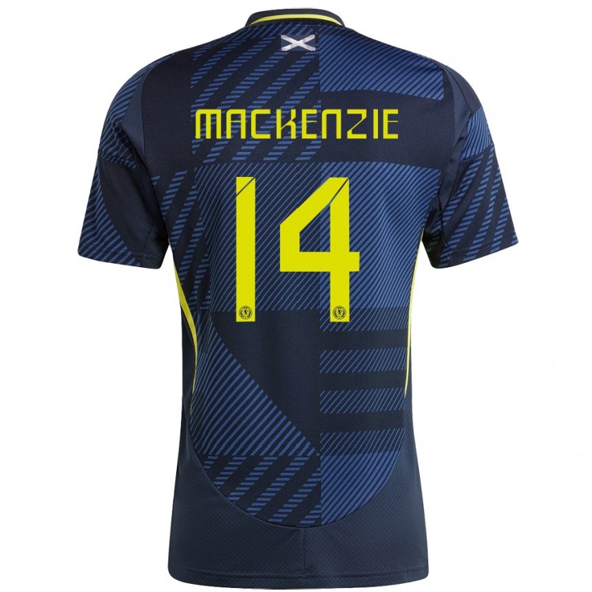 Kids Football Scotland Magnus Mackenzie #14 Dark Blue Home Jersey 24-26 T-Shirt Australia