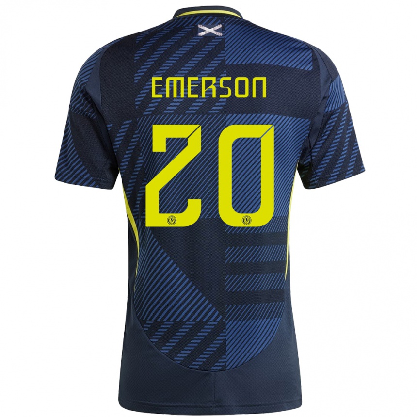 Kids Football Scotland Johnny Emerson #20 Dark Blue Home Jersey 24-26 T-Shirt Australia