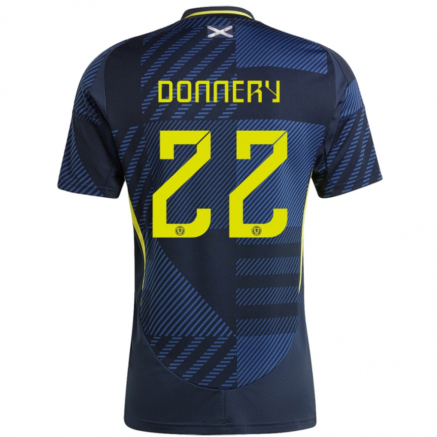 Kids Football Scotland Julian Donnery #22 Dark Blue Home Jersey 24-26 T-Shirt Australia