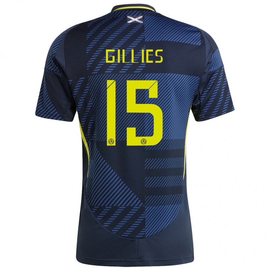 Kids Football Scotland Matthew Gillies #15 Dark Blue Home Jersey 24-26 T-Shirt Australia