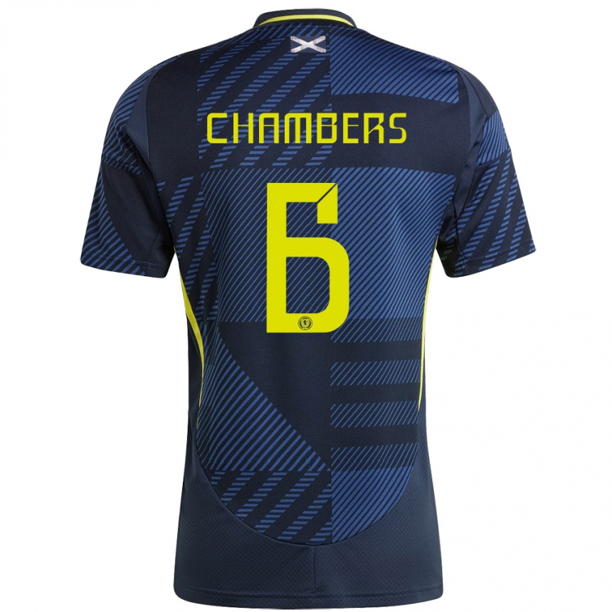 Kids Football Scotland Sam Chambers #6 Dark Blue Home Jersey 24-26 T-Shirt Australia