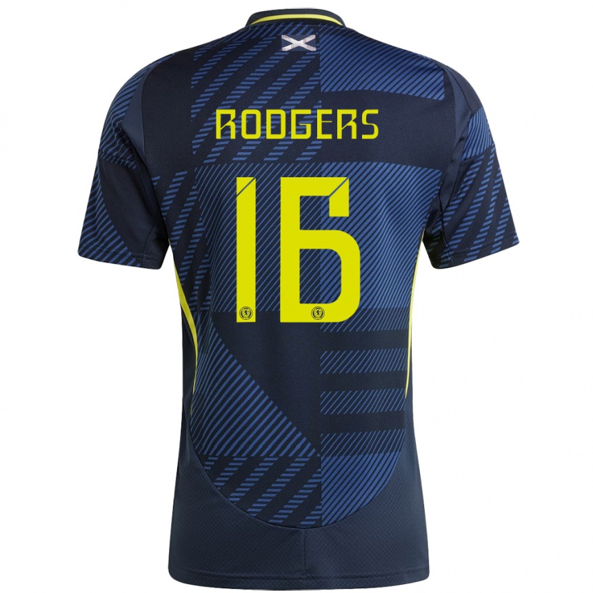 Kids Football Scotland Amy Rodgers #16 Dark Blue Home Jersey 24-26 T-Shirt Australia