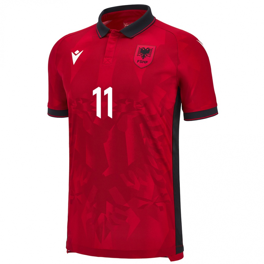 Kids Football Albania Armando Broja #11 Red Home Jersey 24-26 T-Shirt Australia