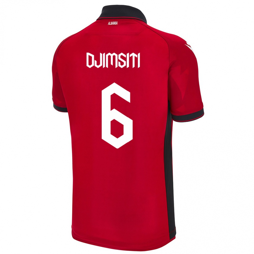 Kids Football Albania Berat Djimsiti #6 Red Home Jersey 24-26 T-Shirt Australia