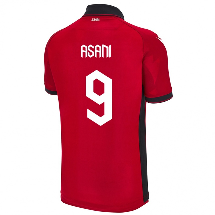 Kids Football Albania Jasir Asani #9 Red Home Jersey 24-26 T-Shirt Australia