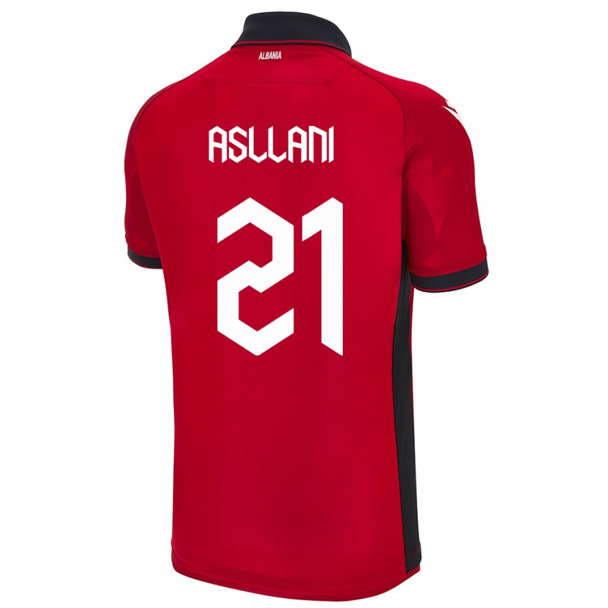 Kids Football Albania Kristjan Asllani #21 Red Home Jersey 24-26 T-Shirt Australia