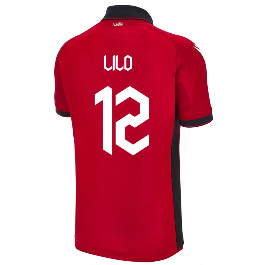 Kids Football Albania Klidman Lilo #12 Red Home Jersey 24-26 T-Shirt Australia