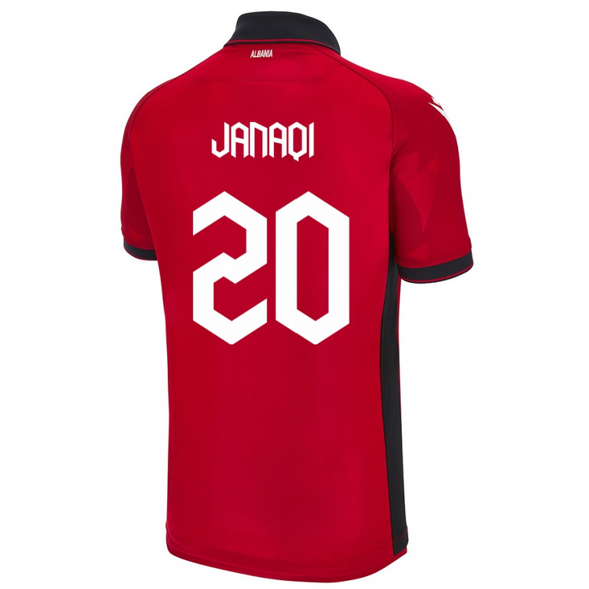 Kids Football Albania Dejvid Janaqi #20 Red Home Jersey 24-26 T-Shirt Australia