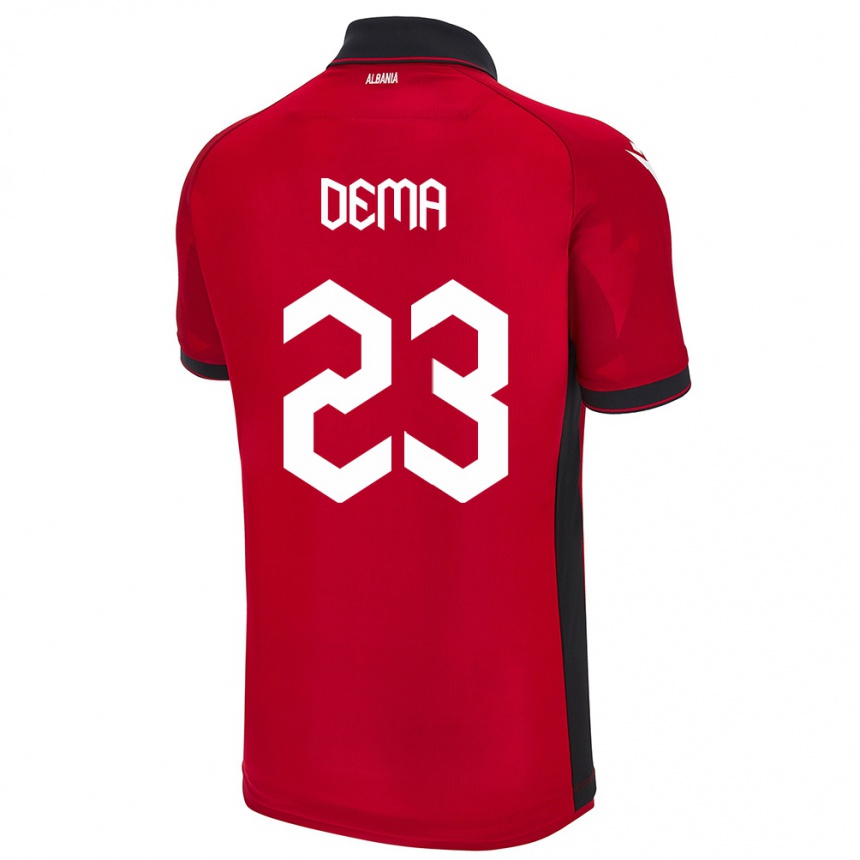 Kids Football Albania Endri Dema #23 Red Home Jersey 24-26 T-Shirt Australia