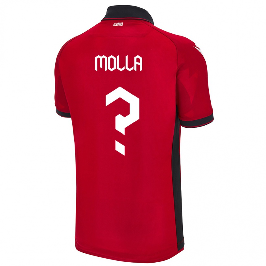 Kids Football Albania Marco Molla #0 Red Home Jersey 24-26 T-Shirt Australia