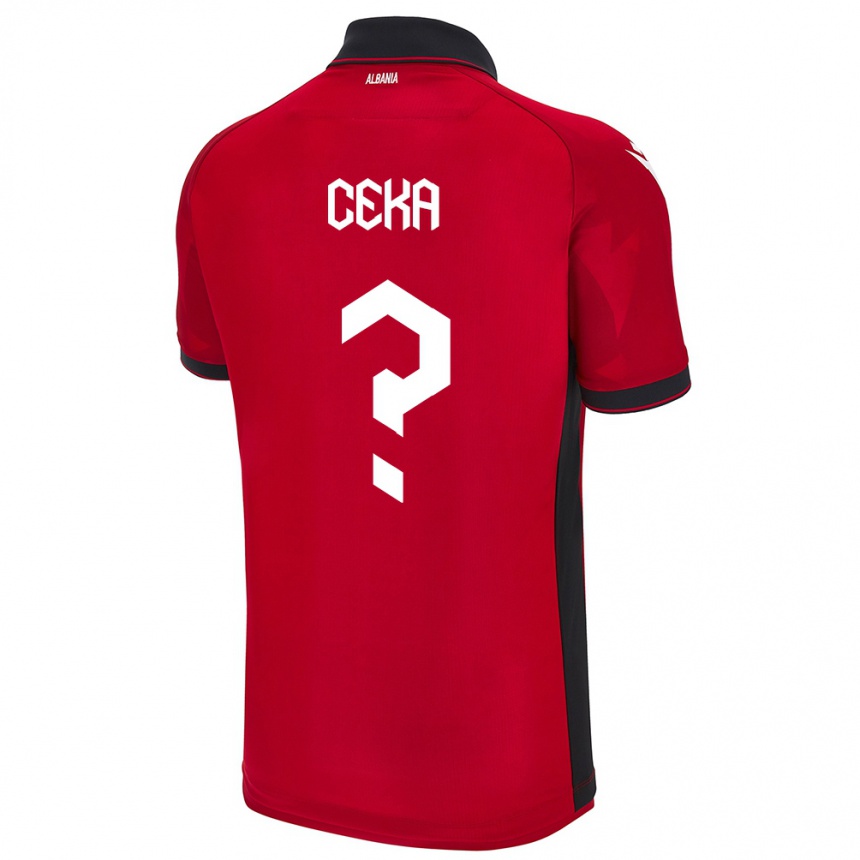 Kids Football Albania Fatmir Ceka #0 Red Home Jersey 24-26 T-Shirt Australia