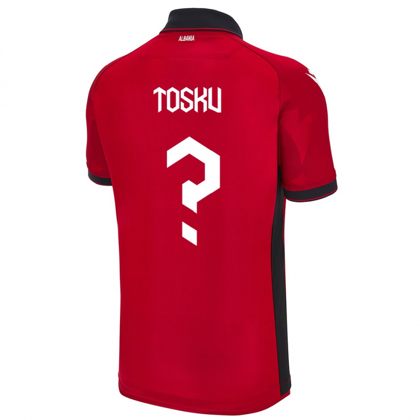 Kids Football Albania Frederik Tosku #0 Red Home Jersey 24-26 T-Shirt Australia