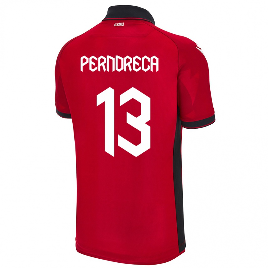 Kids Football Albania Fabjan Perndreca #13 Red Home Jersey 24-26 T-Shirt Australia