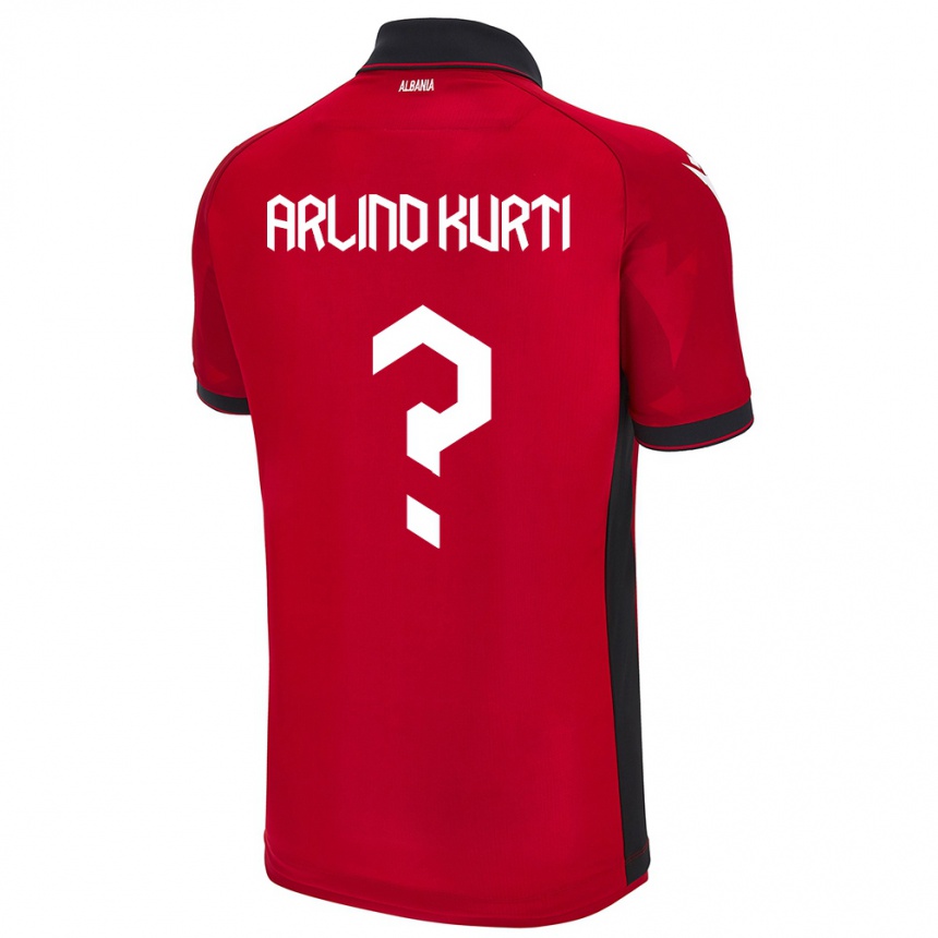 Kids Football Albania Arlind Kurti #0 Red Home Jersey 24-26 T-Shirt Australia