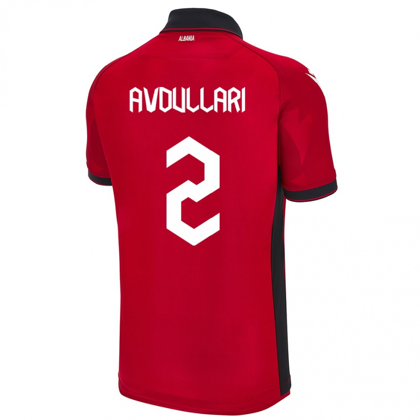 Kids Football Albania Davide Avdullari #2 Red Home Jersey 24-26 T-Shirt Australia