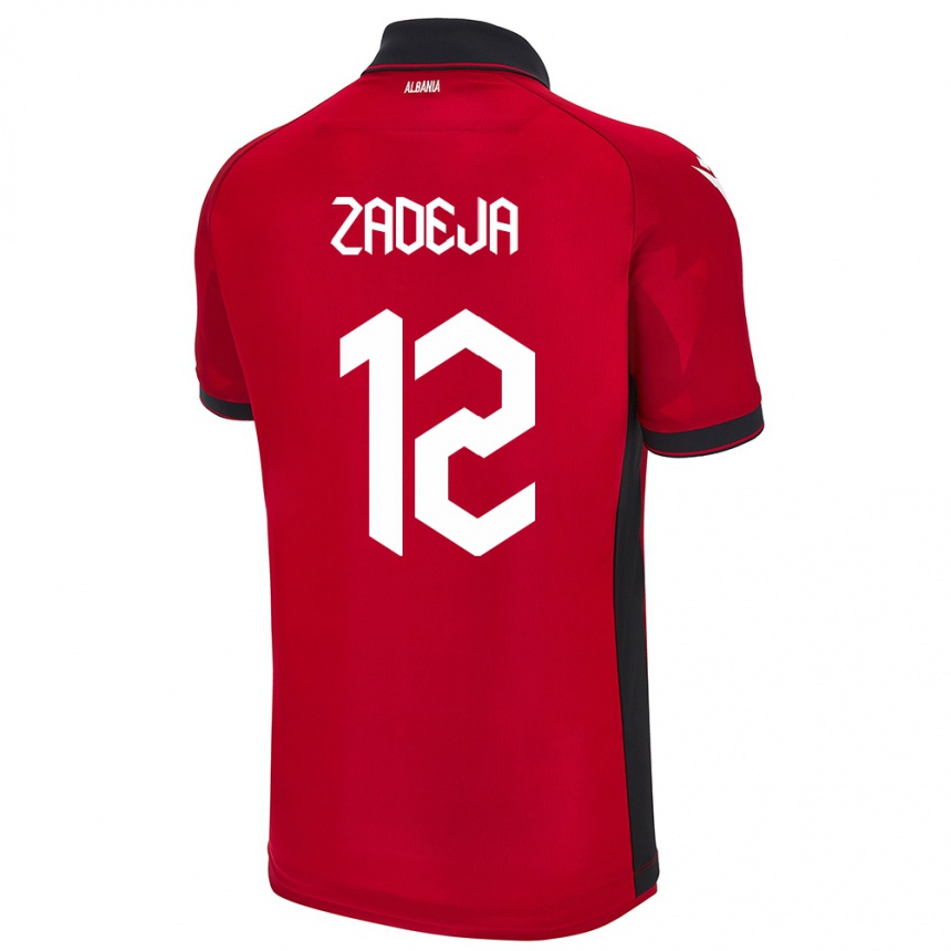 Kids Football Albania Darius Zadeja #12 Red Home Jersey 24-26 T-Shirt Australia