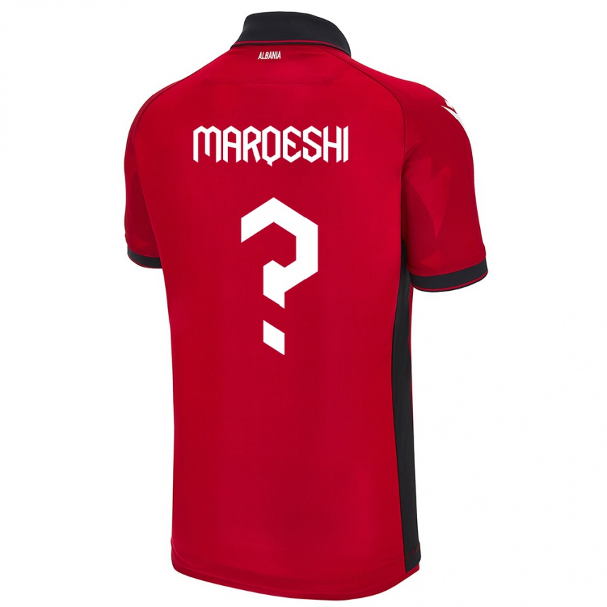 Kids Football Albania Ernesto Marqeshi #0 Red Home Jersey 24-26 T-Shirt Australia