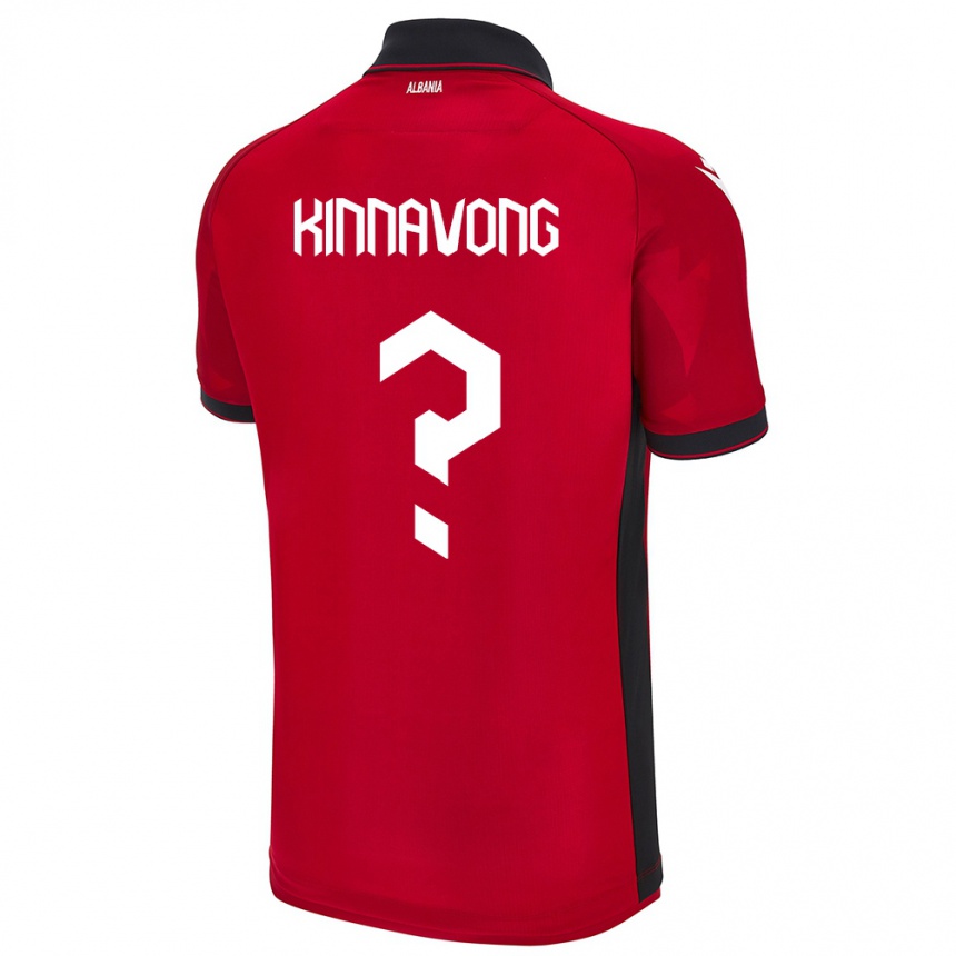 Kids Football Albania Jordan Kinnavong #0 Red Home Jersey 24-26 T-Shirt Australia