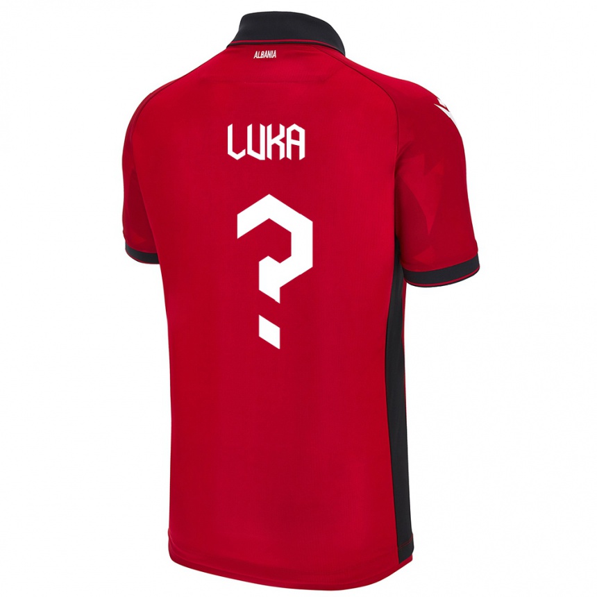 Kids Football Albania Majkol Luka #0 Red Home Jersey 24-26 T-Shirt Australia