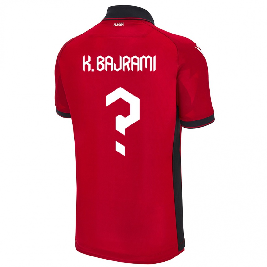 Kids Football Albania Klevi Bajrami #0 Red Home Jersey 24-26 T-Shirt Australia