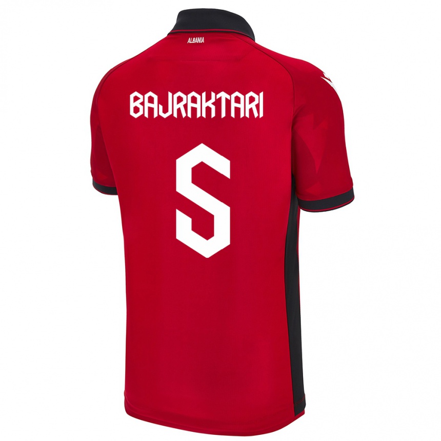 Kids Football Albania Arbiona Bajraktari #5 Red Home Jersey 24-26 T-Shirt Australia