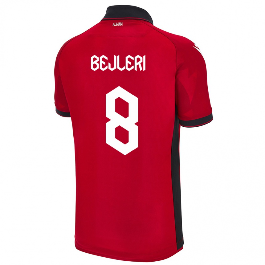 Kids Football Albania Markela Bejleri #8 Red Home Jersey 24-26 T-Shirt Australia