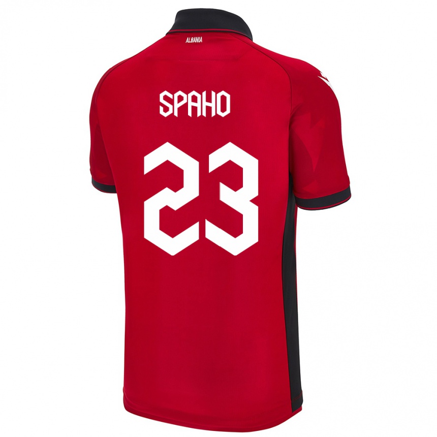 Kids Football Albania Klesjana Spaho #23 Red Home Jersey 24-26 T-Shirt Australia