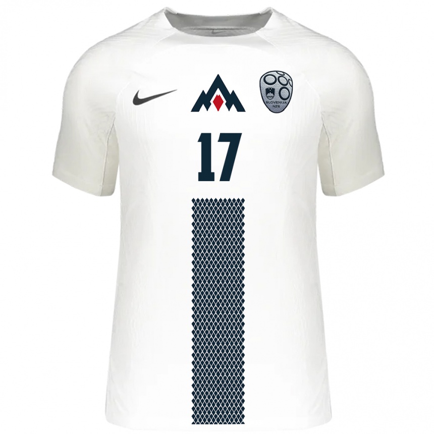 Kids Football Slovenia Matic Ferk #17 White Home Jersey 24-26 T-Shirt Australia