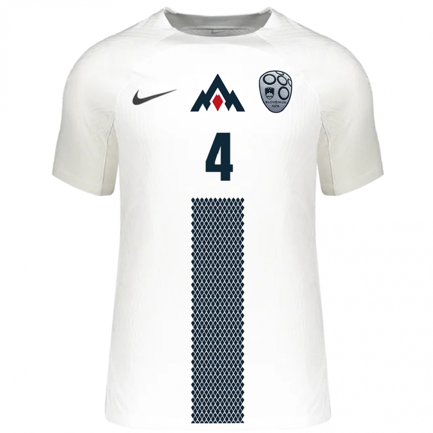 Kids Football Slovenia Arjan Malic #4 White Home Jersey 24-26 T-Shirt Australia