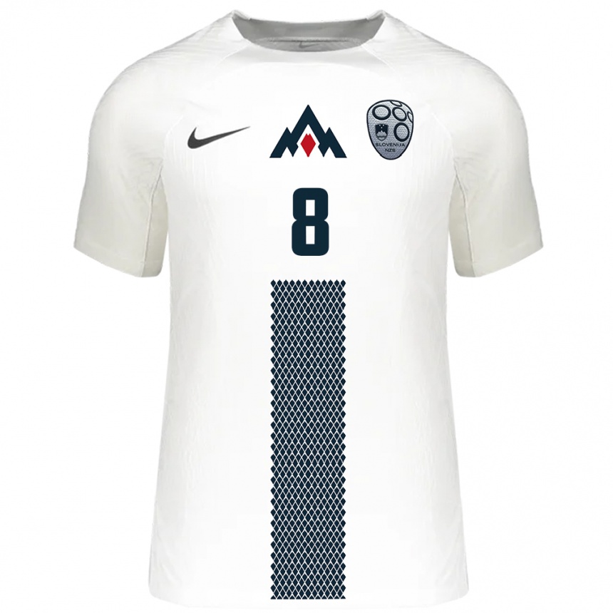 Kids Football Slovenia Tian Nai Koren #8 White Home Jersey 24-26 T-Shirt Australia