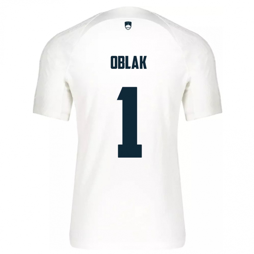 Kids Football Slovenia Jan Oblak #1 White Home Jersey 24-26 T-Shirt Australia