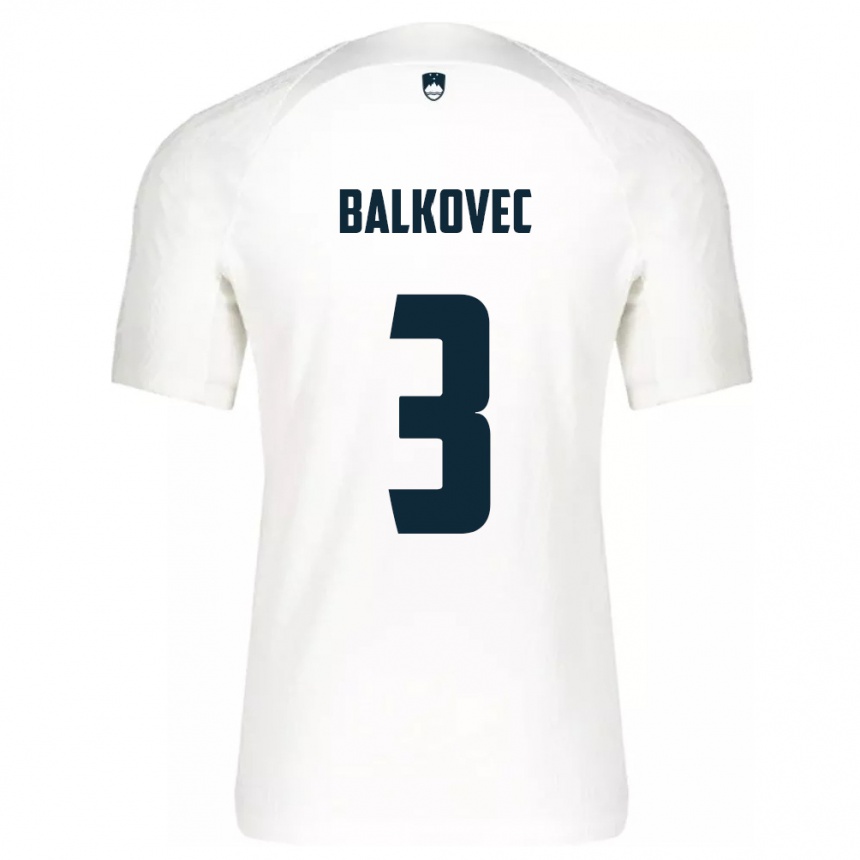 Kids Football Slovenia Jure Balkovec #3 White Home Jersey 24-26 T-Shirt Australia