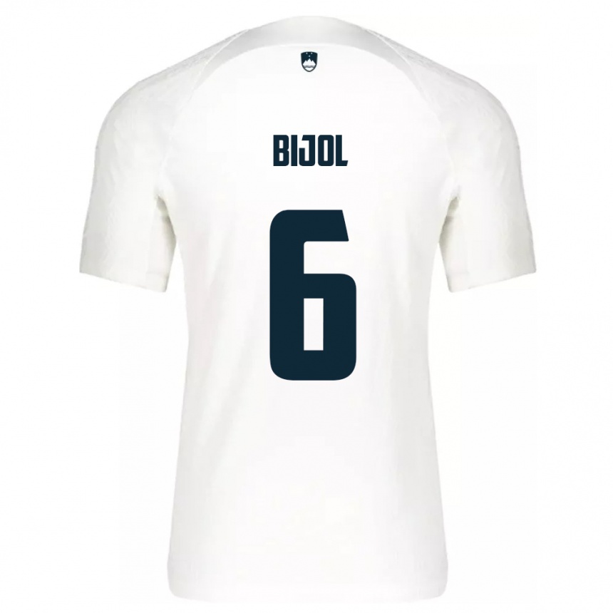 Kids Football Slovenia Jaka Bijol #6 White Home Jersey 24-26 T-Shirt Australia