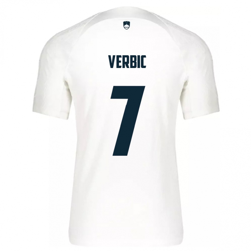 Kids Football Slovenia Benjamin Verbic #7 White Home Jersey 24-26 T-Shirt Australia